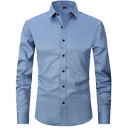 Men's Tailored Long Sleeve Polo with Structured Collar for Versatile Wear
