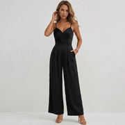 Wide-Leg Pleated Jumpsuit