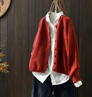 Women's Oversized Cardigan with Pockets for Cozy Comfort