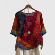 Patchwork Buttoned Top