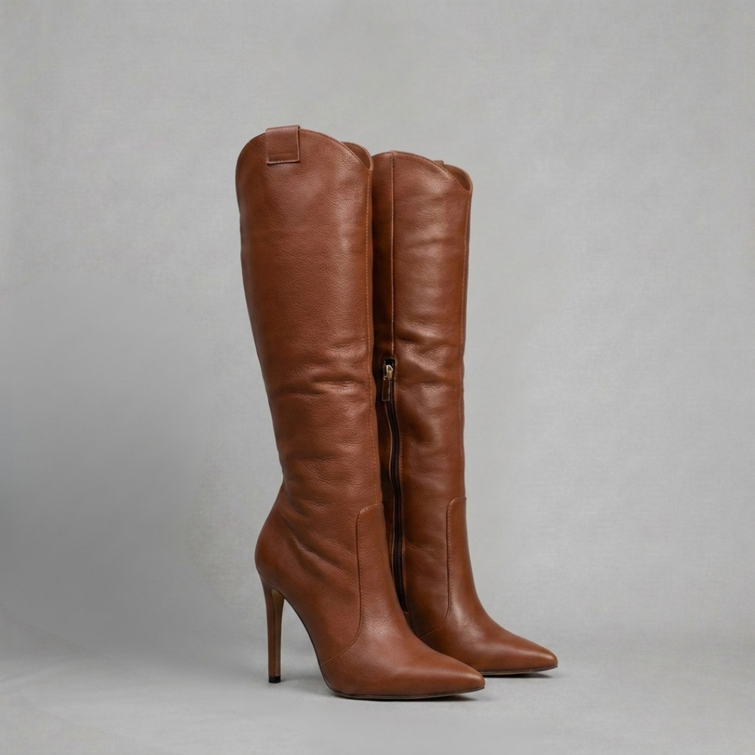 Evening Wear Knee-High Stiletto Boots