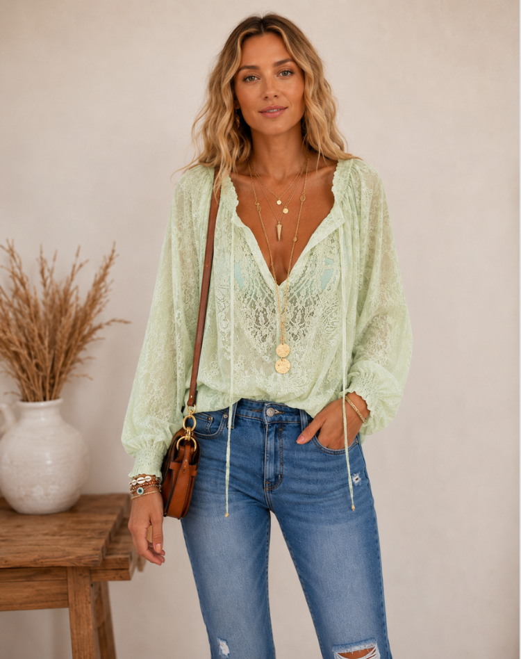 Lace Bohemian Blouse