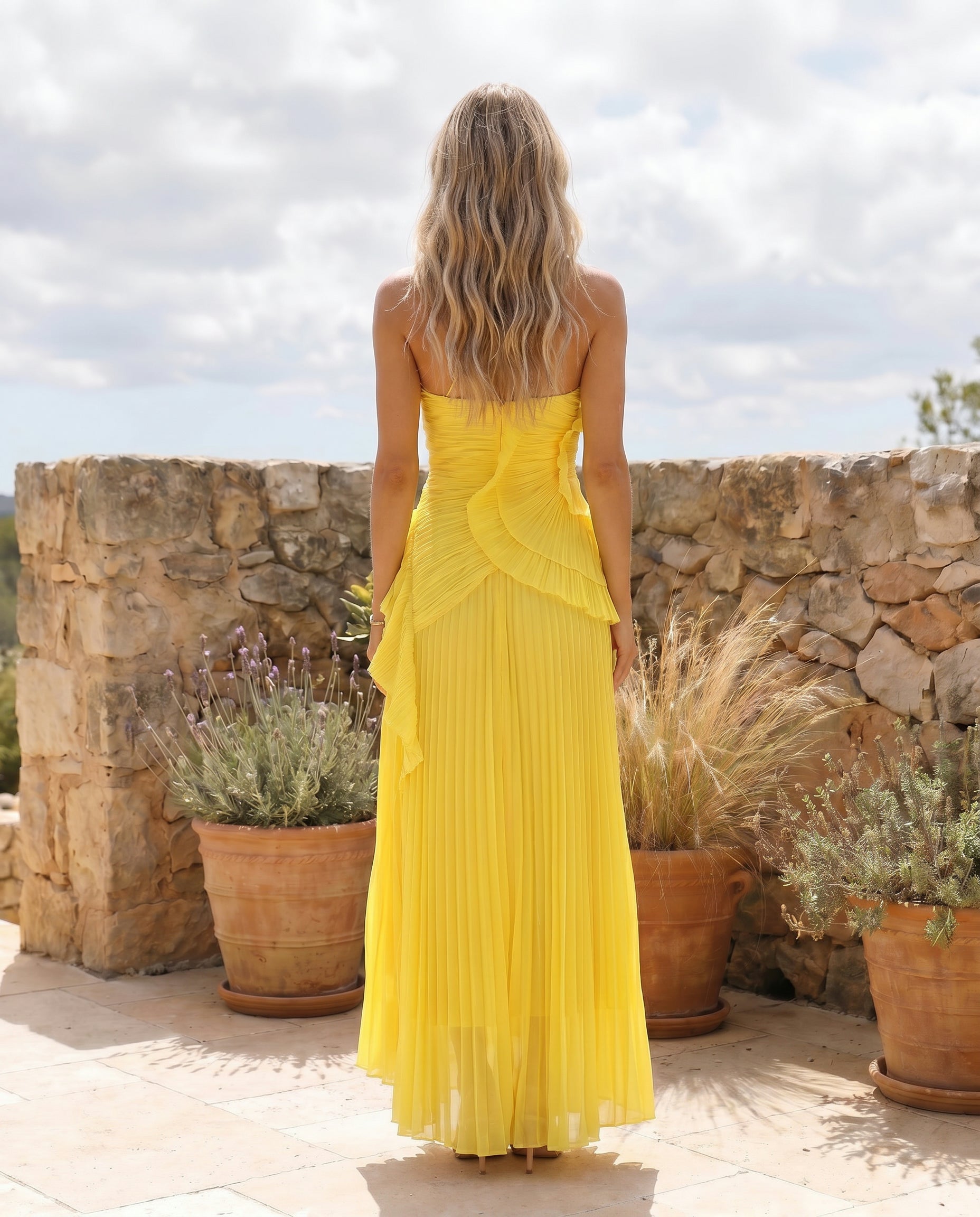 pleated-ruffled-maxi-dress-yellow-3