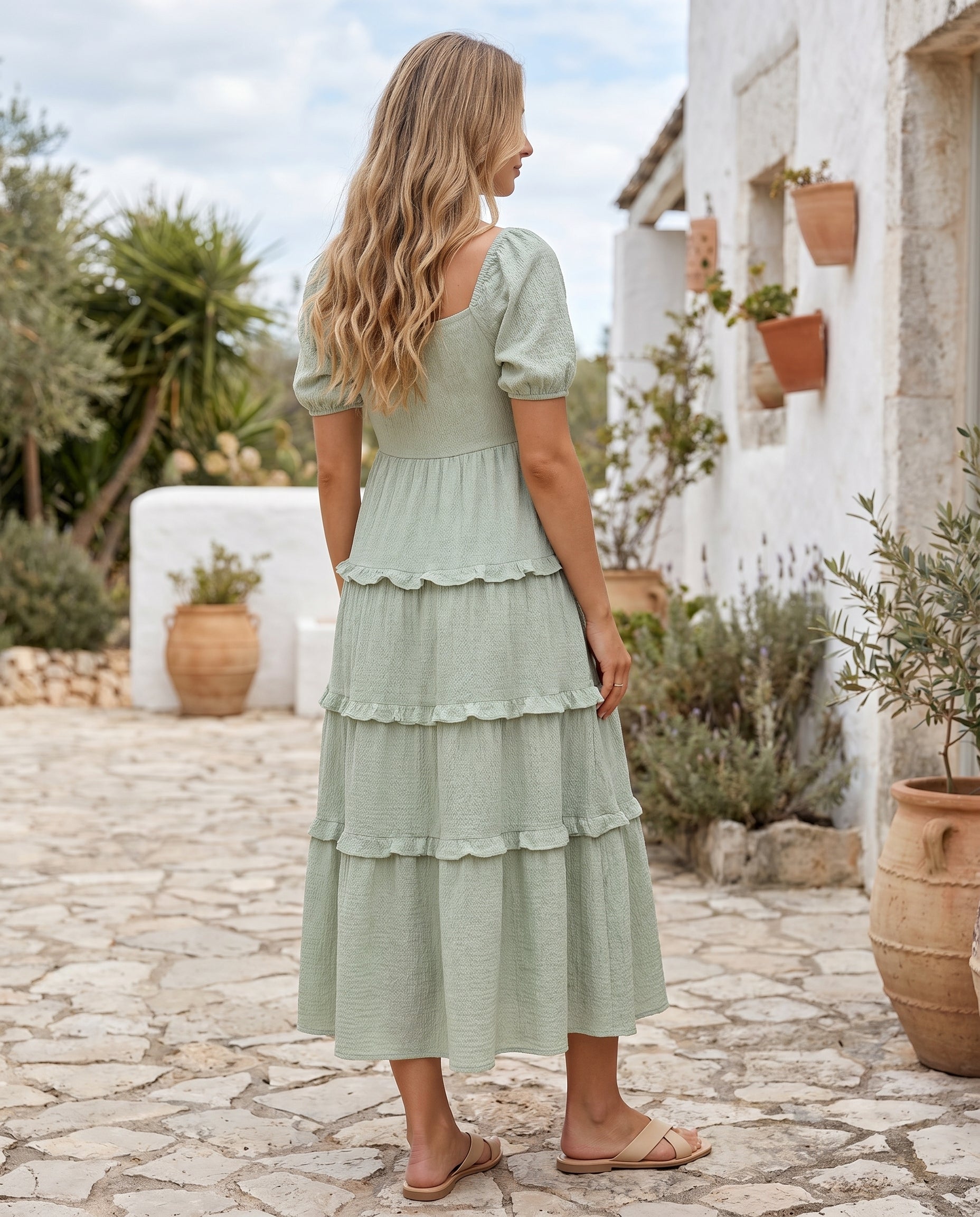 tiered-ruffle-midi-dress-green-2