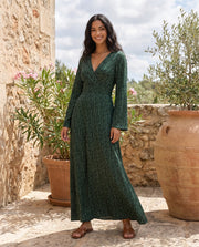 Everyday Dotted V-Neck Maxi Dress