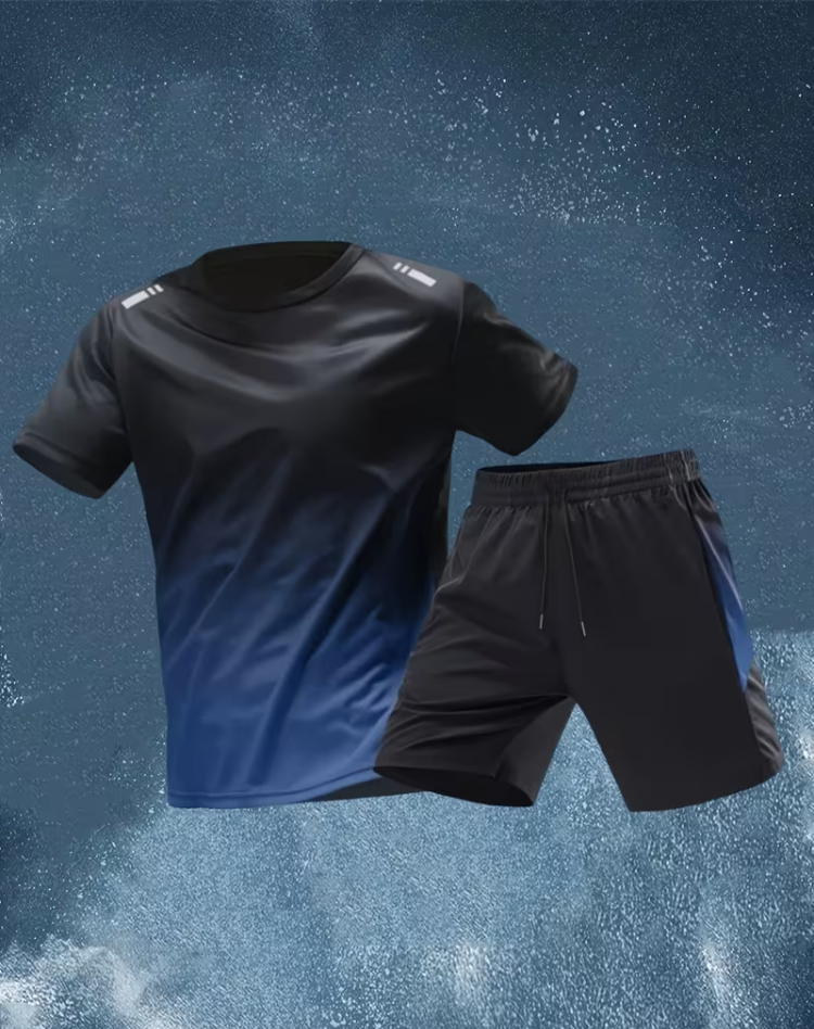 Men's Quick-Dry Sports Set Fabric Training Running