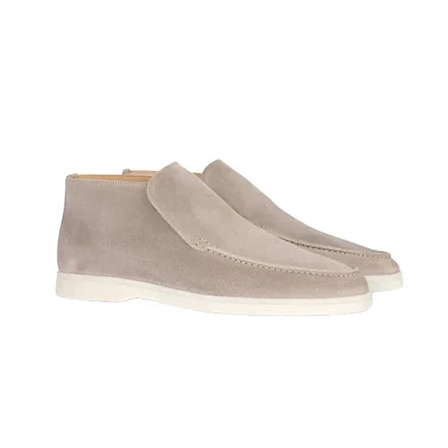 Suede Slip-On Ankle Boots