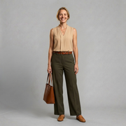 V-Neck Sleeveless Blouse in Lightweight Fabric