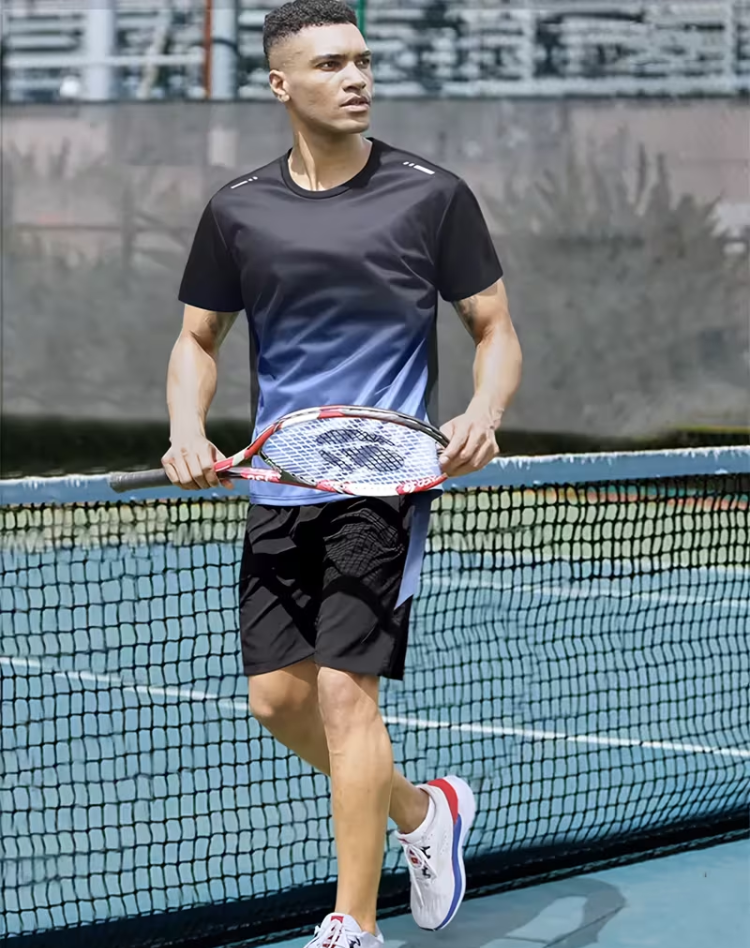 Men's Quick-Dry Sports Set Fabric Training Running