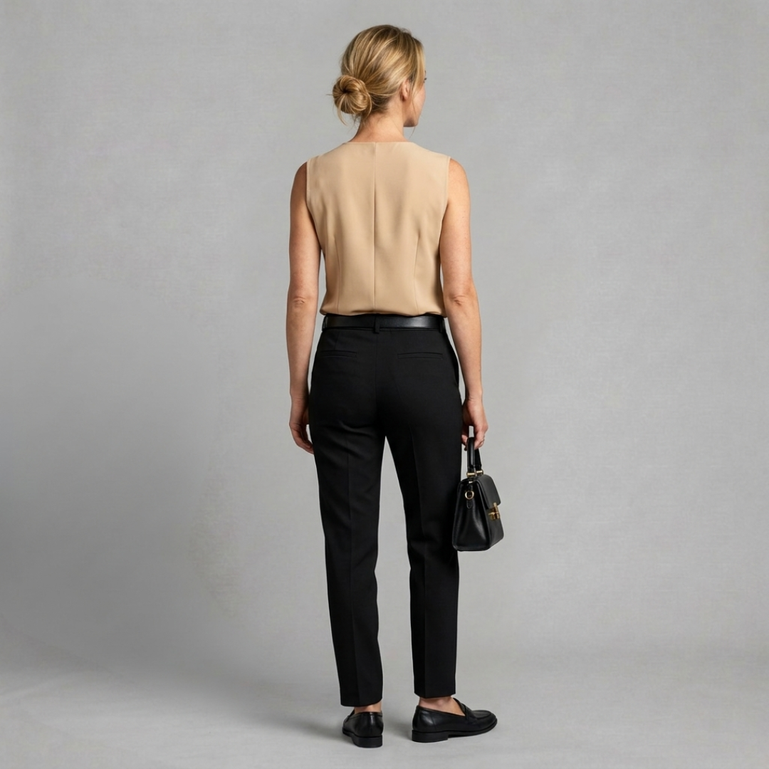 V-Neck Sleeveless Blouse in Lightweight Fabric