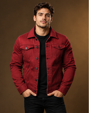 Men's Corduroy Jacket with Structured Fit and Modern Style