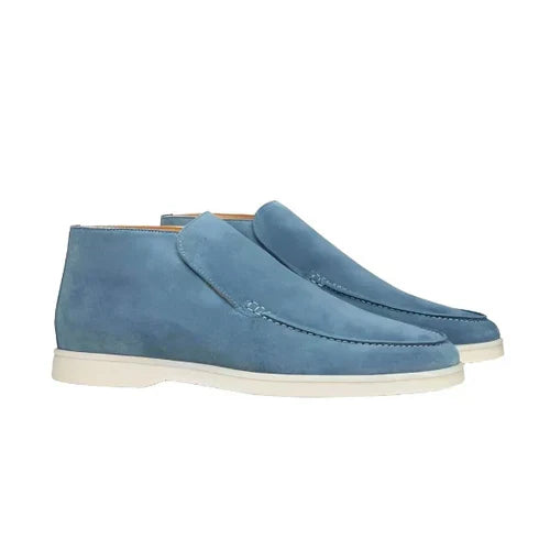 Suede Slip-On Ankle Boots