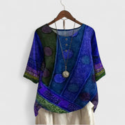 Patchwork Buttoned Top