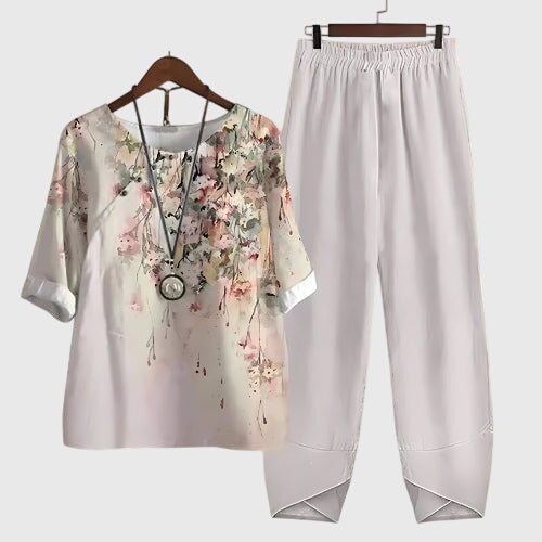 Butterfly Print Two Piece Set