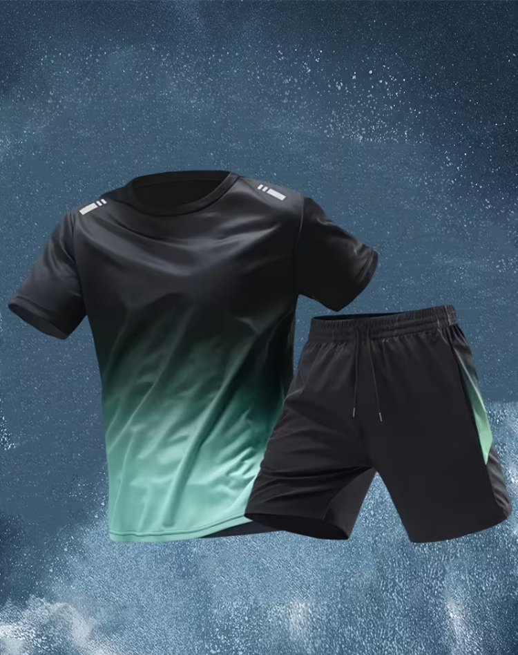 Men's Quick-Dry Sports Set Fabric Training Running