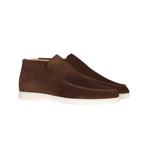 Suede Slip-On Ankle Boots