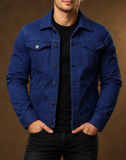 Men's Corduroy Jacket with Structured Fit and Modern Style