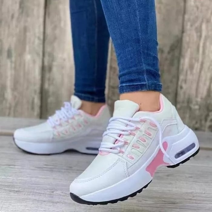 Lace-Up Mesh Air Cushion Sneakers