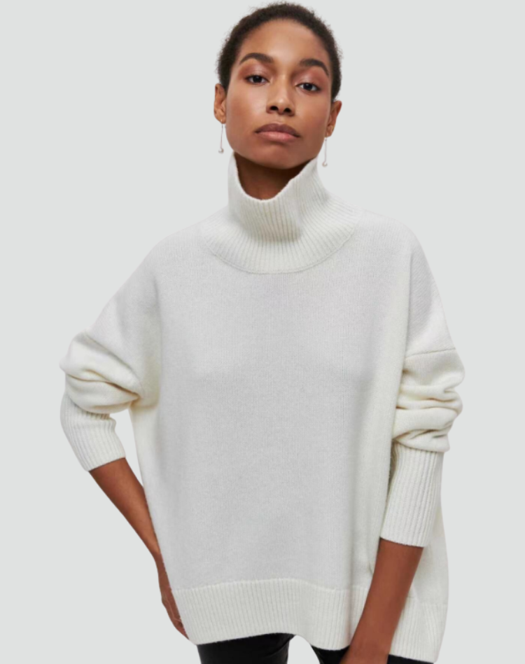 Women's Sleek Cashmere Sweater with Natural Warmth for Winter