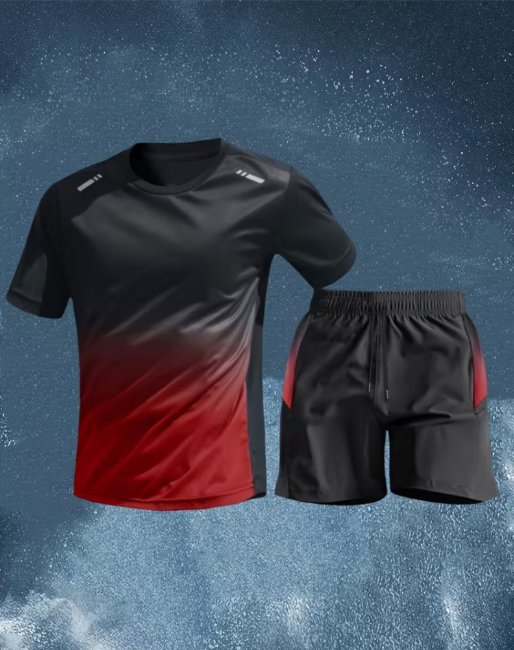 Men's Quick-Dry Sports Set Fabric Training Running
