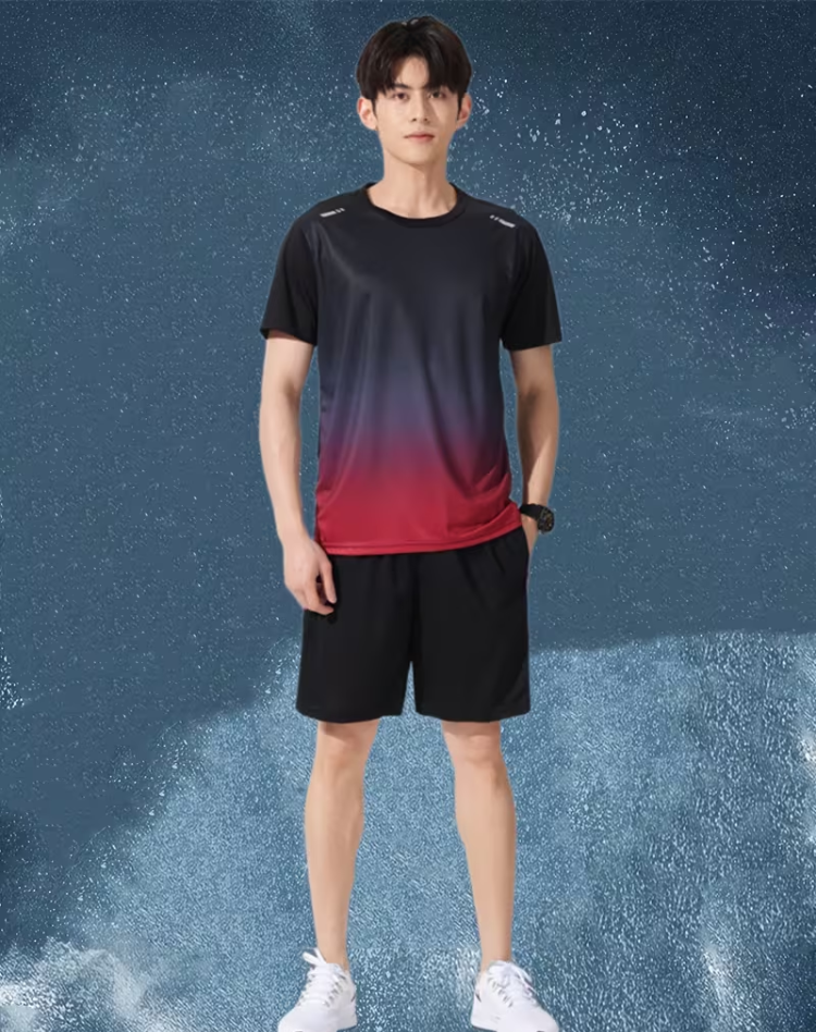 Men's Quick-Dry Sports Set Fabric Training Running
