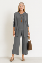 Relaxed 3-Piece Set with Necklace