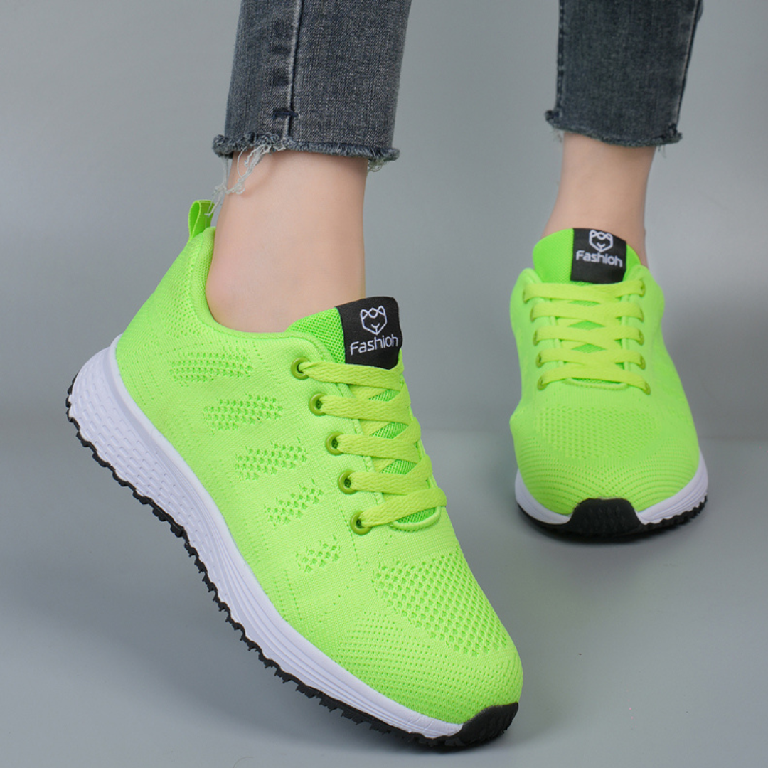 Breathable Mesh Lace-Up Sneakers