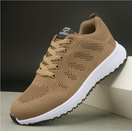 Breathable Mesh Lace-Up Sneakers