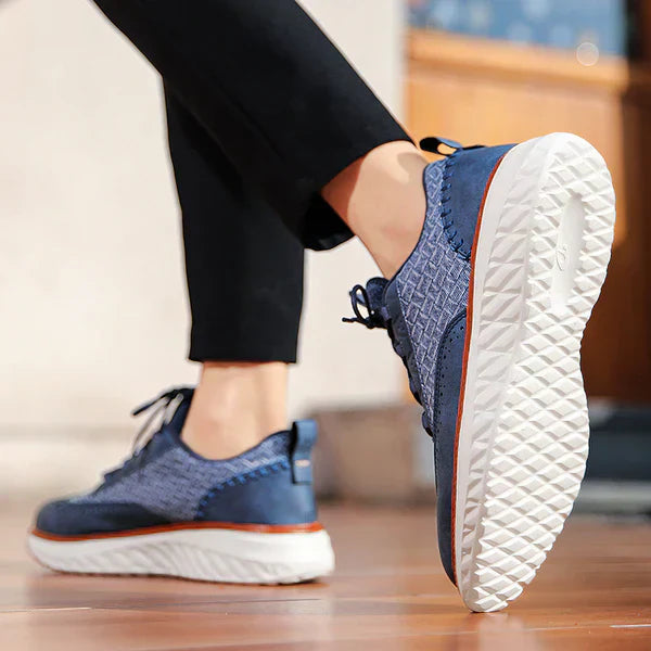 Platform Lace-Up Walking Sneakers