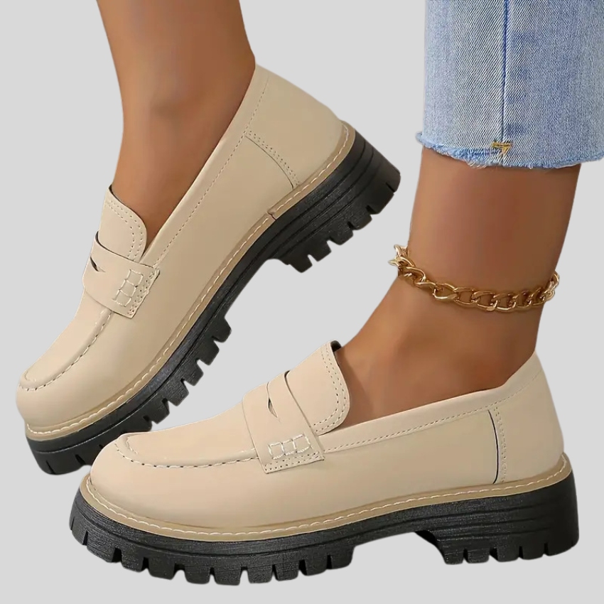 Supportive Orthopedic Heeled Loafers Casual Slip-On Style