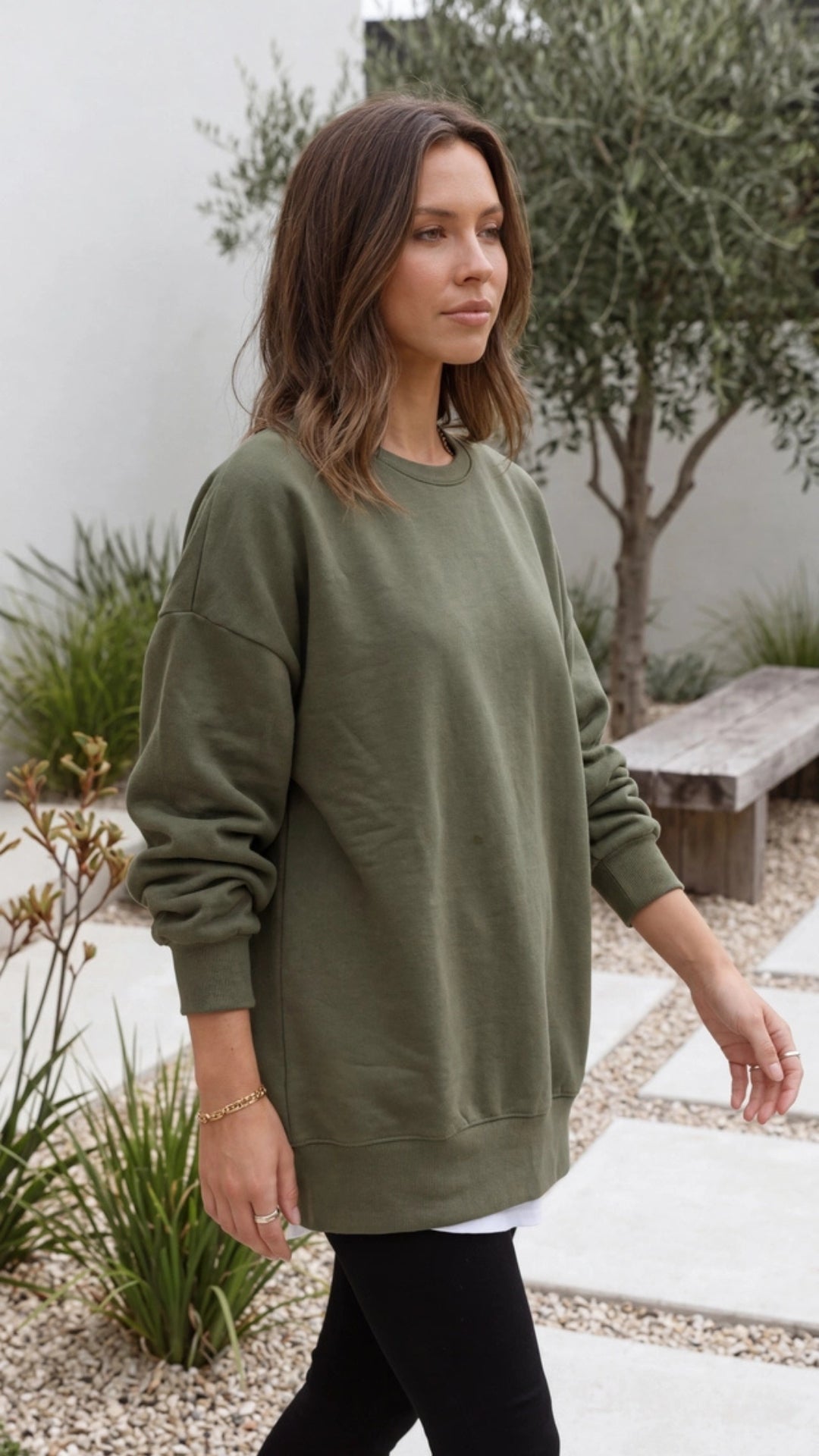 Draped Oversized Sweatshirt in Soft Fabric