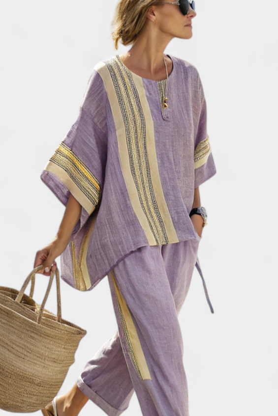 Lightweight Lavender Linen Set