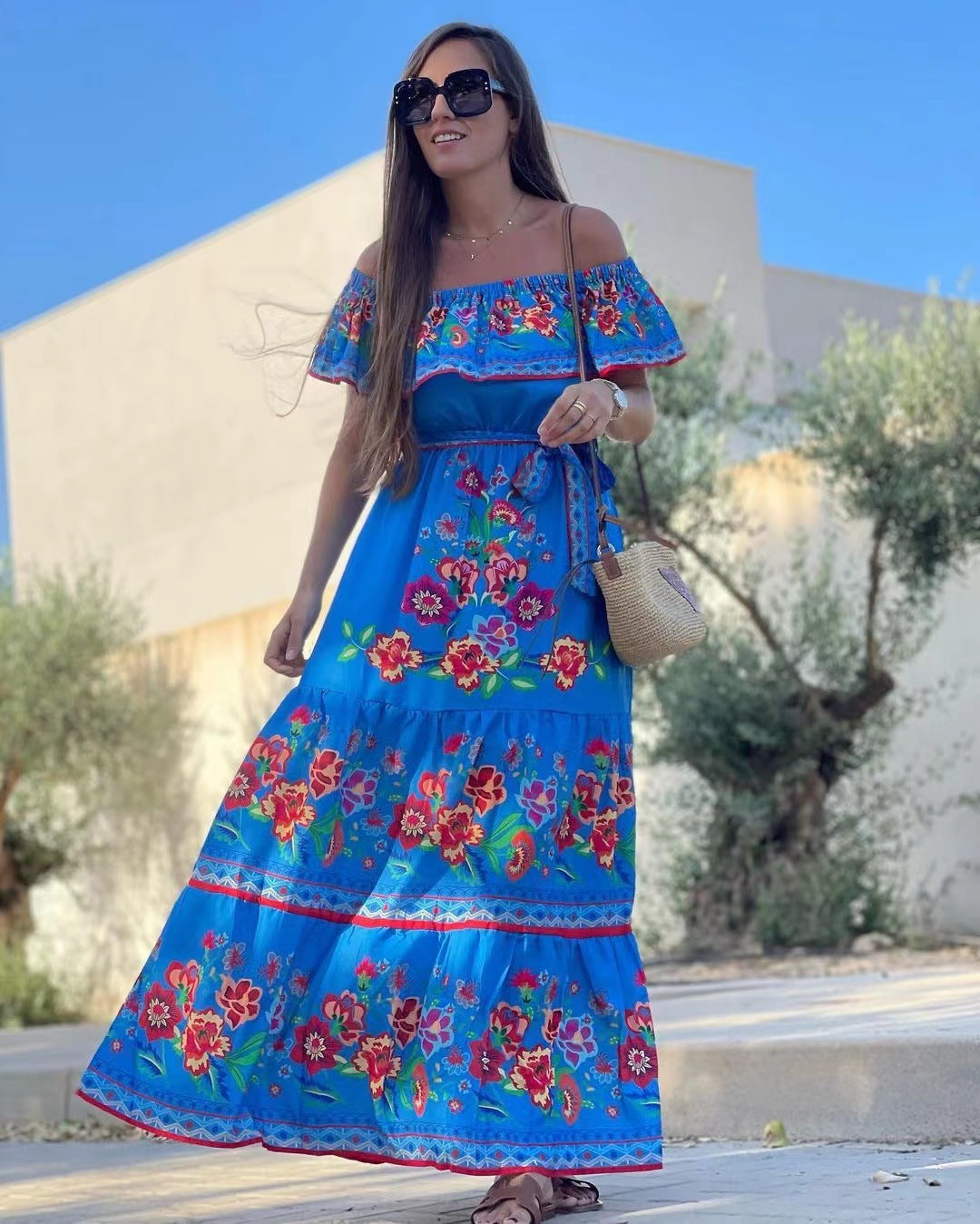 Wedding V-Neck Satin Midi Dress Bridal Guest Attire