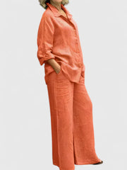 Relaxed Linen Shirt and Pants Set