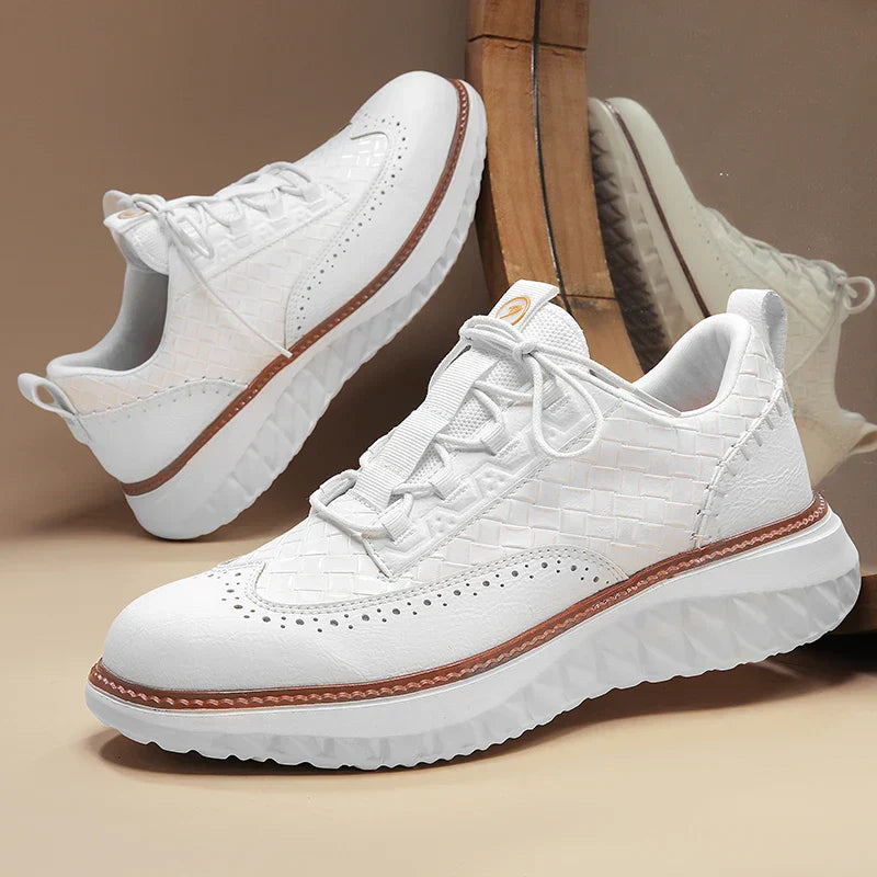 Platform Lace-Up Walking Sneakers