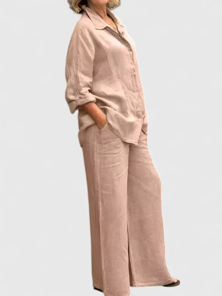 Relaxed Linen Shirt and Pants Set
