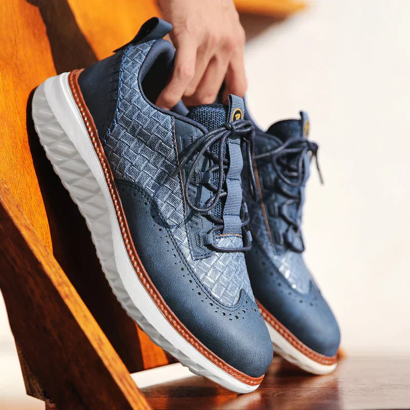 Platform Lace-Up Walking Sneakers