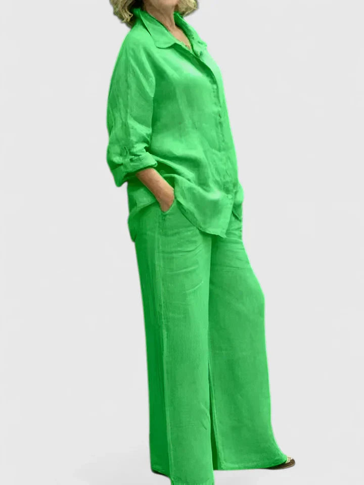 Relaxed Linen Shirt and Pants Set