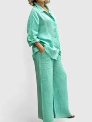 Relaxed Linen Shirt and Pants Set