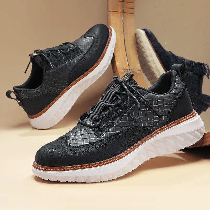 Platform Lace-Up Walking Sneakers