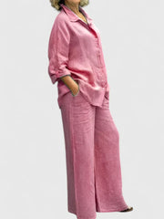 Relaxed Linen Shirt and Pants Set
