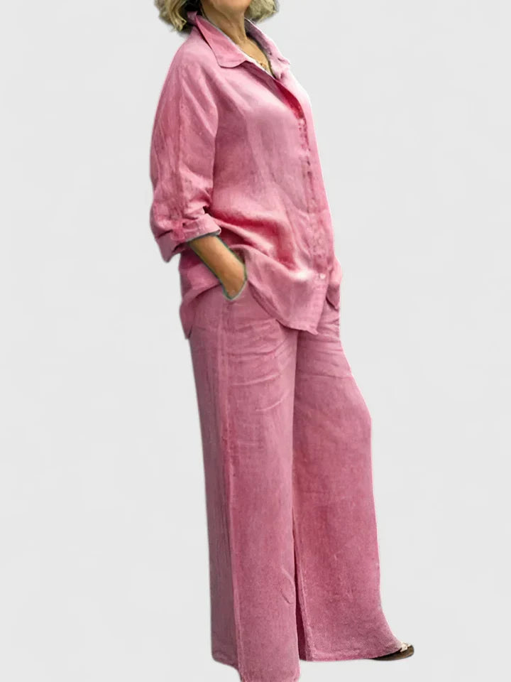 Relaxed Linen Shirt and Pants Set