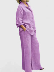 Relaxed Linen Shirt and Pants Set