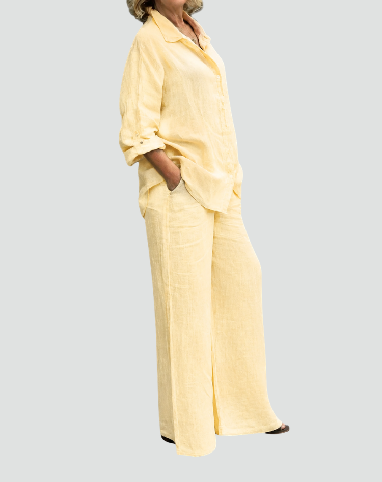 Relaxed Linen Shirt and Pants Set
