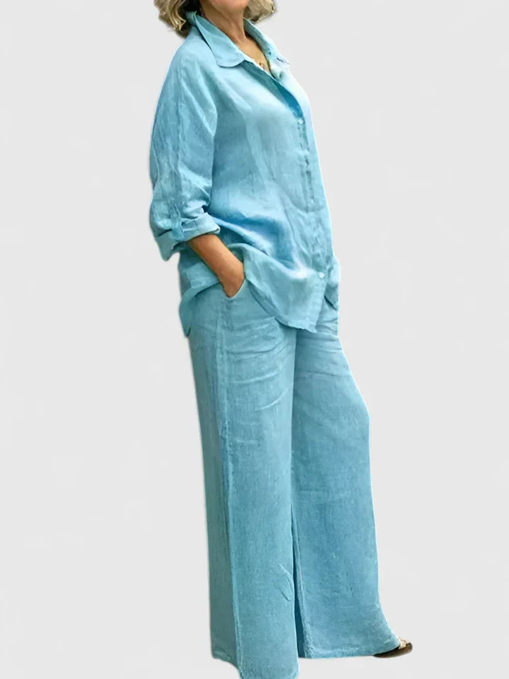 Relaxed Linen Shirt and Pants Set