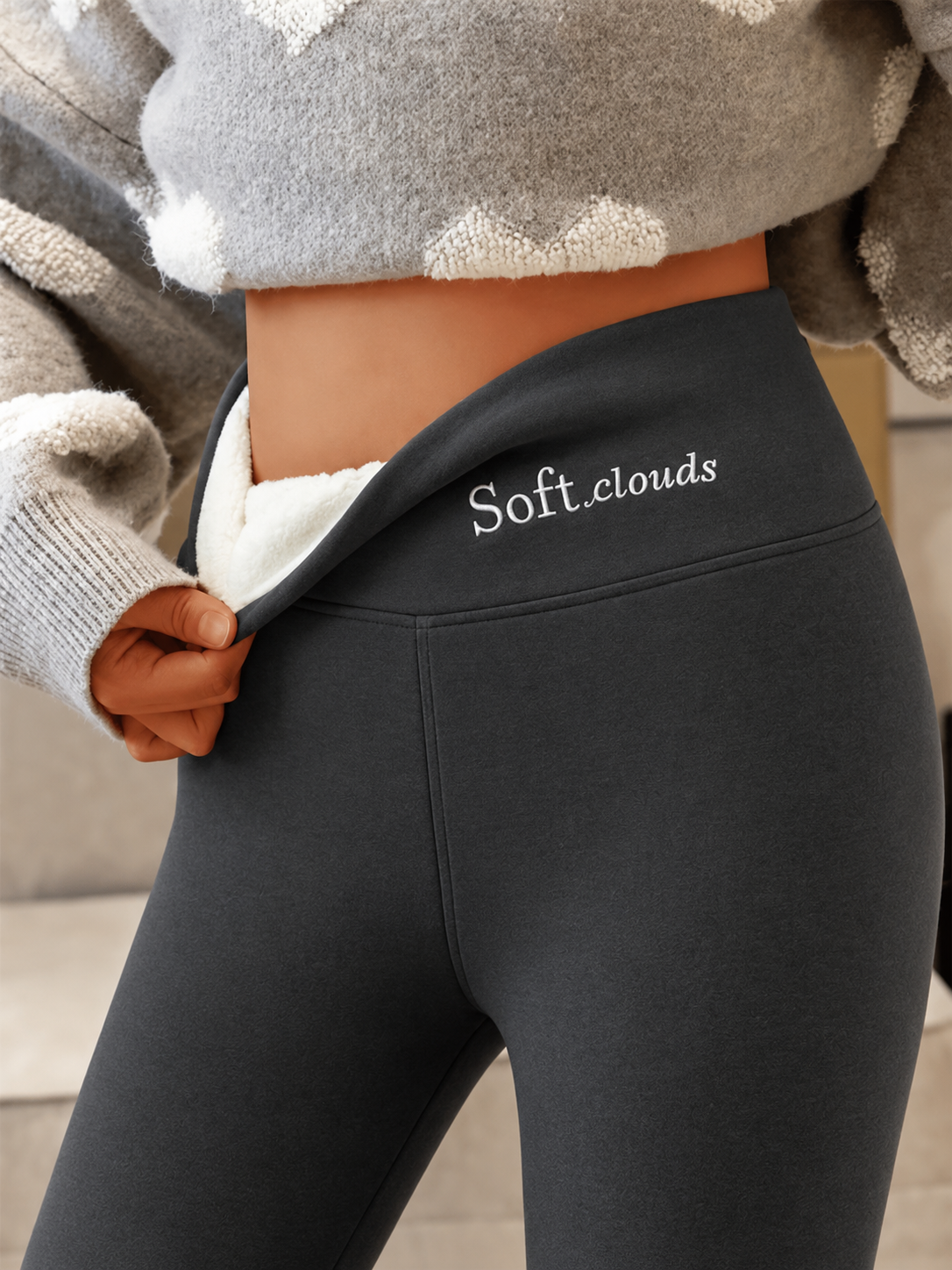 Women's Winter Pants with Warm Fleece Lining for Cold Weather – Dark Gray