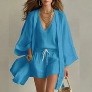 Women's Pajama Set – Airy Linen – Relaxed Fit Casual Wear