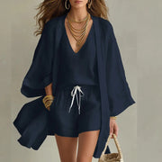 Women's Pajama Set – Airy Linen – Relaxed Fit Casual Wear