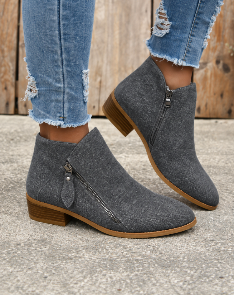 Comfortable Zipper Ankle Boots Casual Wear
