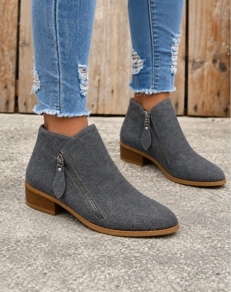 Comfortable Zipper Ankle Boots Casual Wear